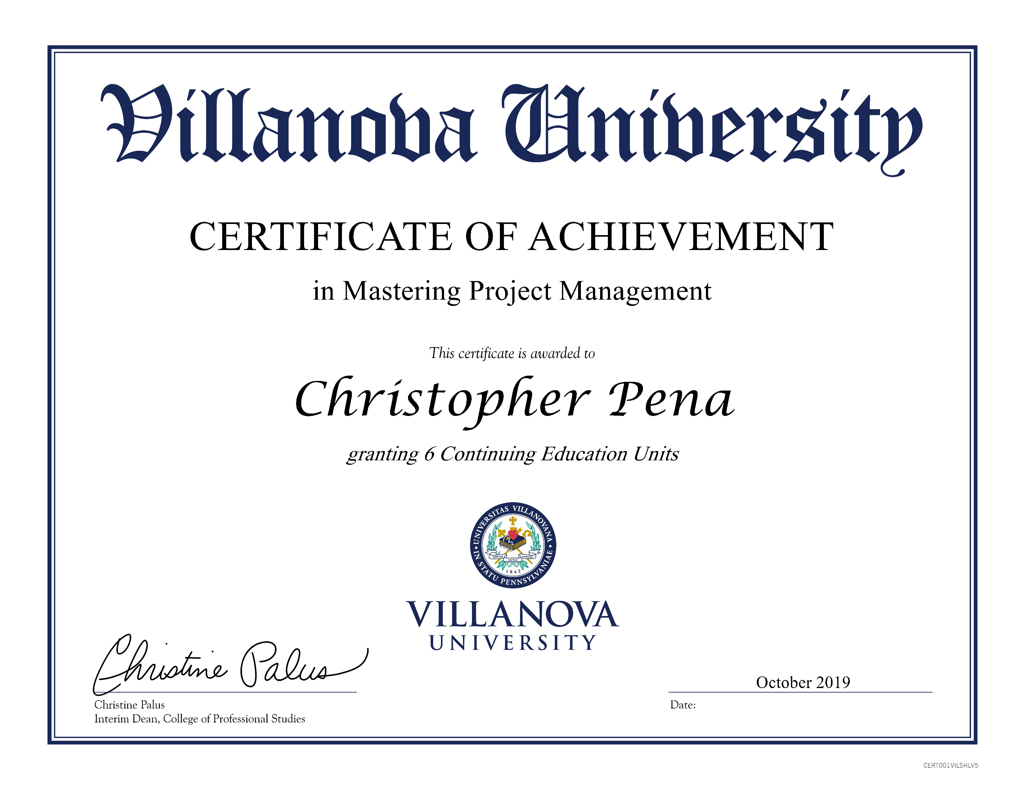 Mastering Project Management Certificate